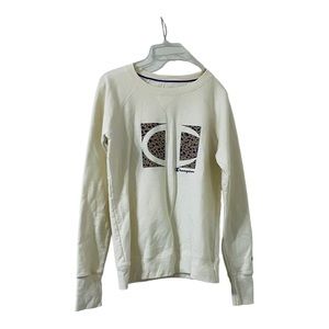 Sale! Champion Cheetah Crew Neck Sweatshirt Size S